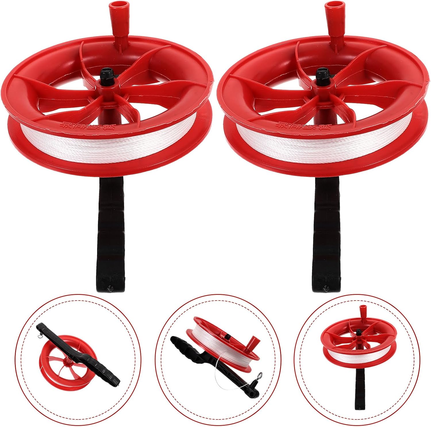 Zerodeko Kite Reel Winder 2-Pack Reel Winder for Accessories Lightweight Spool for Kids Adults Beginners Outdoor Flying on Sunny Weekends