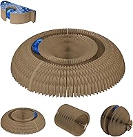 LEYOUPET Kitty Curlz Foldable Cat Scratching Board with Bell Ball - Reversible Accordion Scratcher, Blue Fish Toy for Indoor Cats