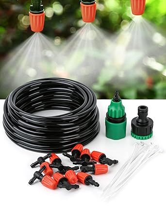 La Farah Mist Irrigation Kits,Micro Drip Irrigation Kit with 10M 1/4