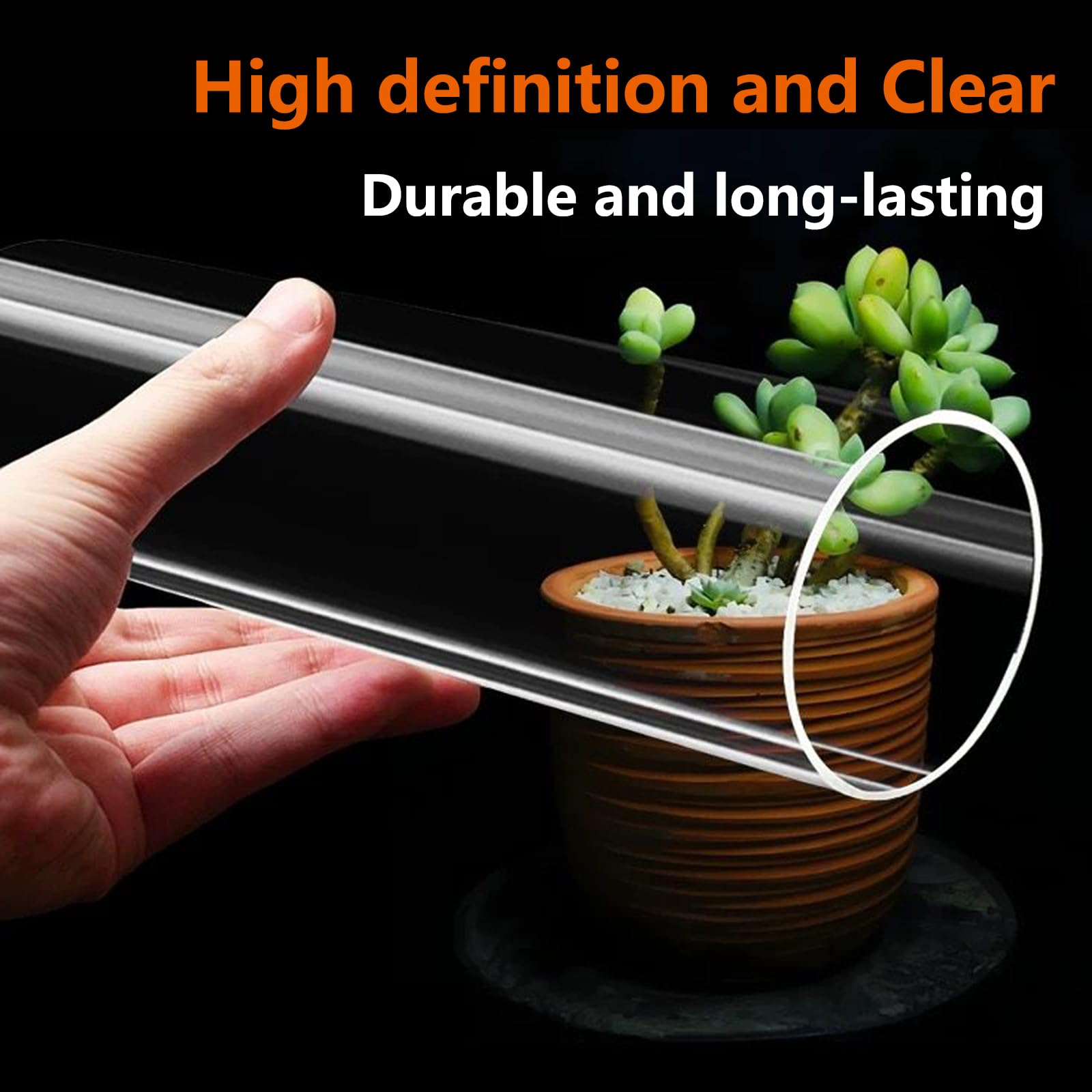Tubo Acrilico Trasparente Cilindro Cavo Rotondo in Plastica Rigida con Superficie Liscia per DIY Creativo Display Industria e Laboratorio,140mmx3mm