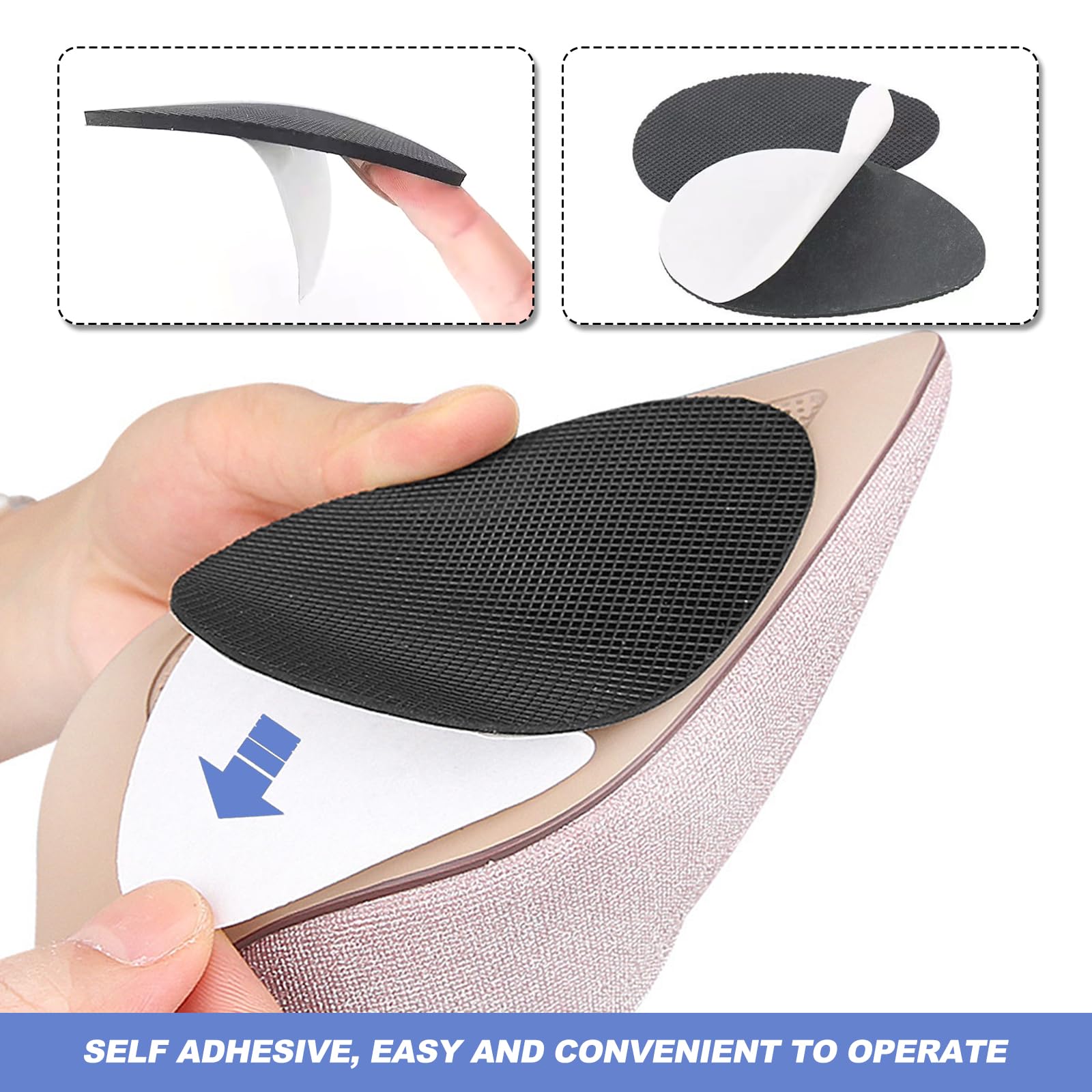 Gummisohlen zum Aufkleben 12 STK Schuhsohlen Reparatur Gummi Protektoren Anti Rutsch Sohle Pads Aufkleber für Rutschfeste Schuhe