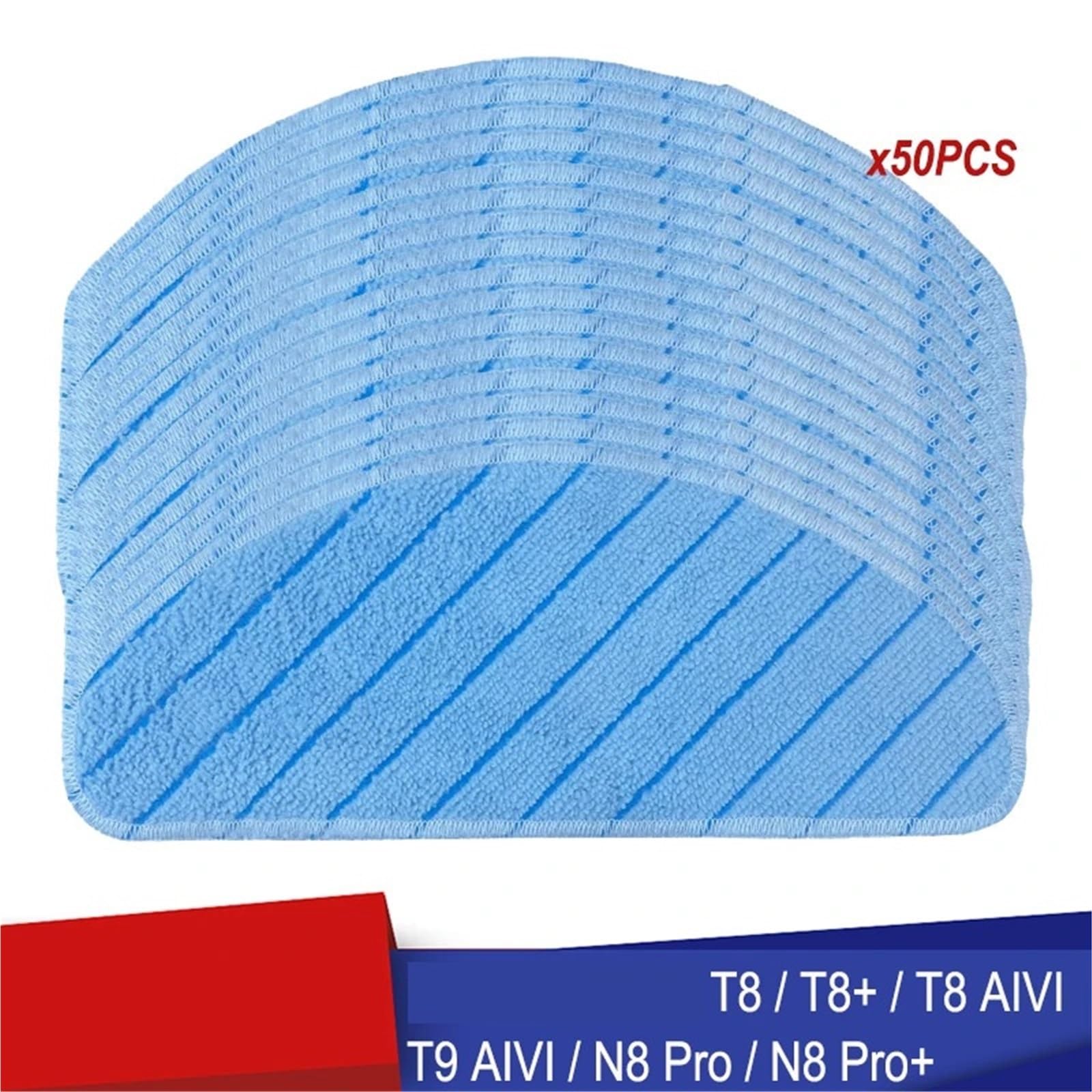 Compatibile con Ecovacs, Panni Mop 50PCS T8/T9/N8, per Robot Asp