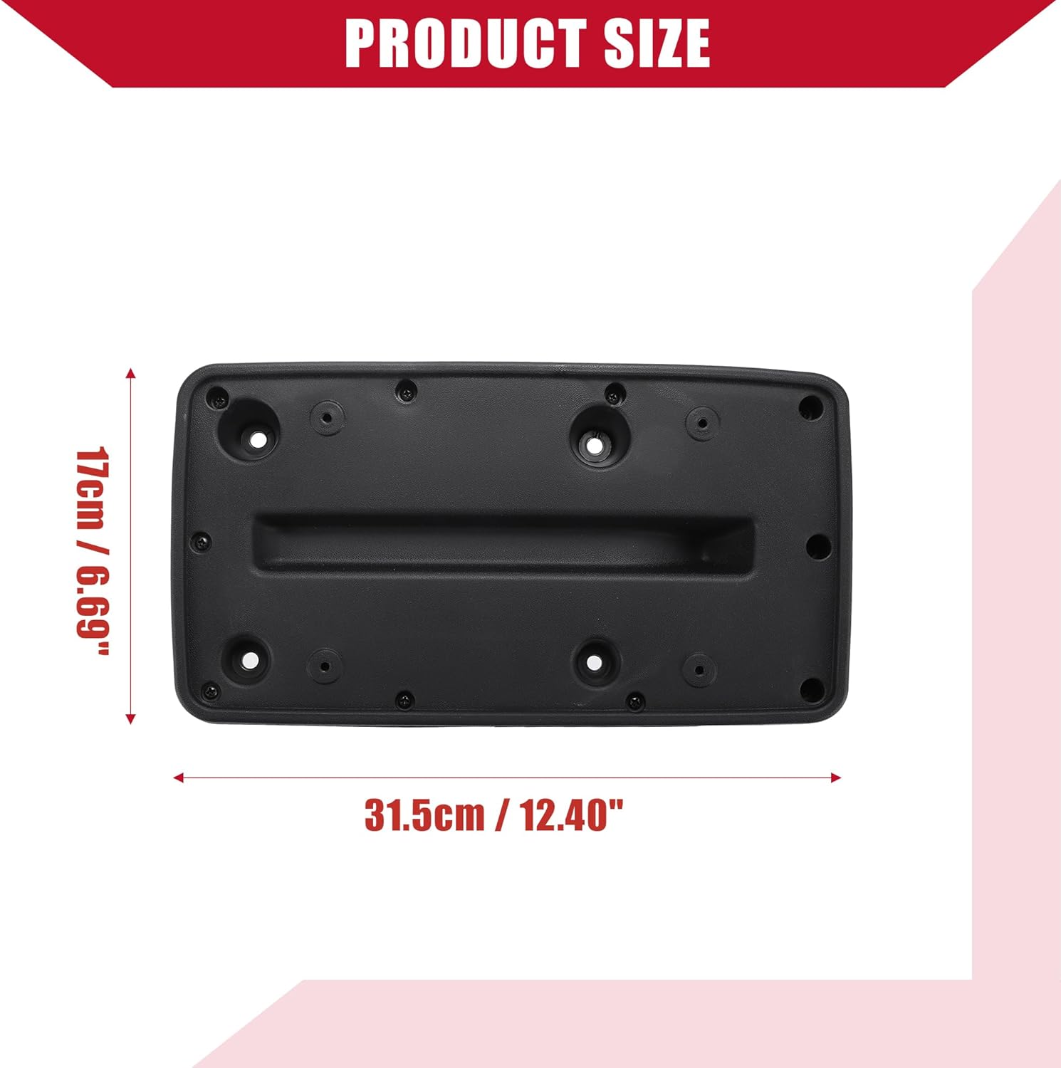 No.55174994 / License Plate Frame Bracket for Jeep Wrangler 1997-2006 / Durable/Plastic / 1 Pcs/Black