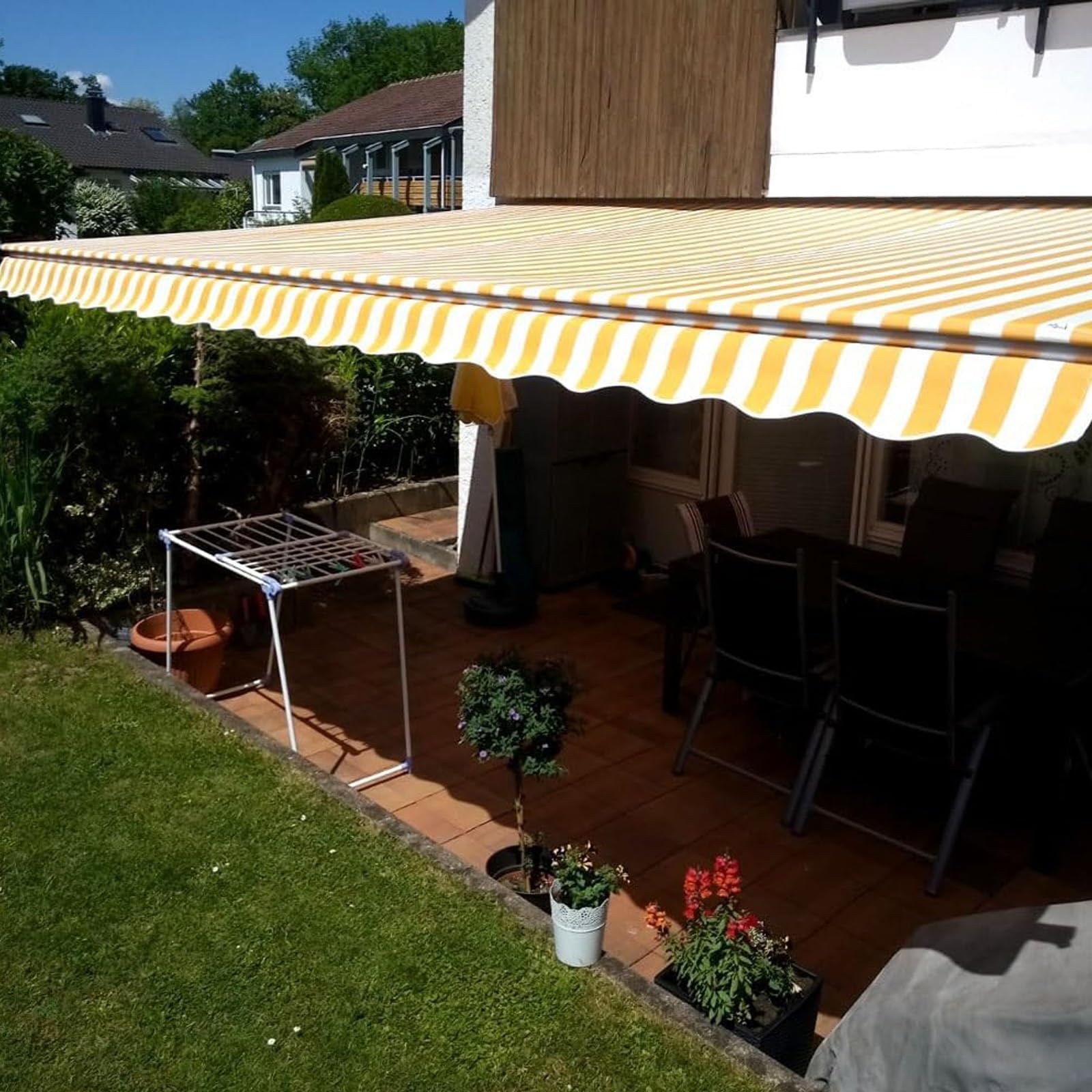 HJXGQJM Toldo De Lona, Tela De Repuesto para Toldos, Tela De Repuesto para Toldo De Terraza Retráctil (sin Marco) Toldo De Repuesto De Jardín, Tela para Toldo Exterior(2.5x1.5m(8.2x5ft))