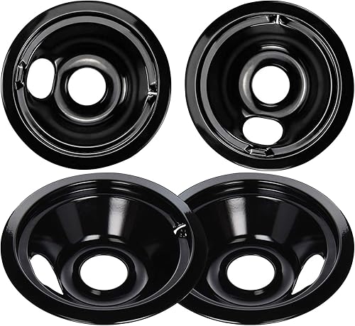 Quemador de estufa negro de repuesto para quemador eléctrico GE Hotpoint, (2) 8 pulgadas WB31M19 (2) 6 pulgadas WB31M20 Set por APPLIANCEMATES