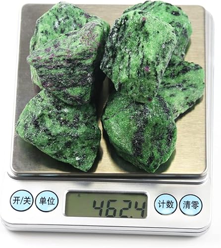 Miniatura 7 de Zoisita de rubí crudo, cristales y piedras curativas, cristales a granel, rocas para volar, cristales crudos a granel, cristal de amatesis, cristal