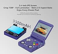 Vista 3 de Anbernic RG34XXSP Retro Gaming Console – Flip Design, 3.4'' IPS Screen 720×480, 64G TF Card with 5000+ Games, Portable Handheld, 3300mAh Battery