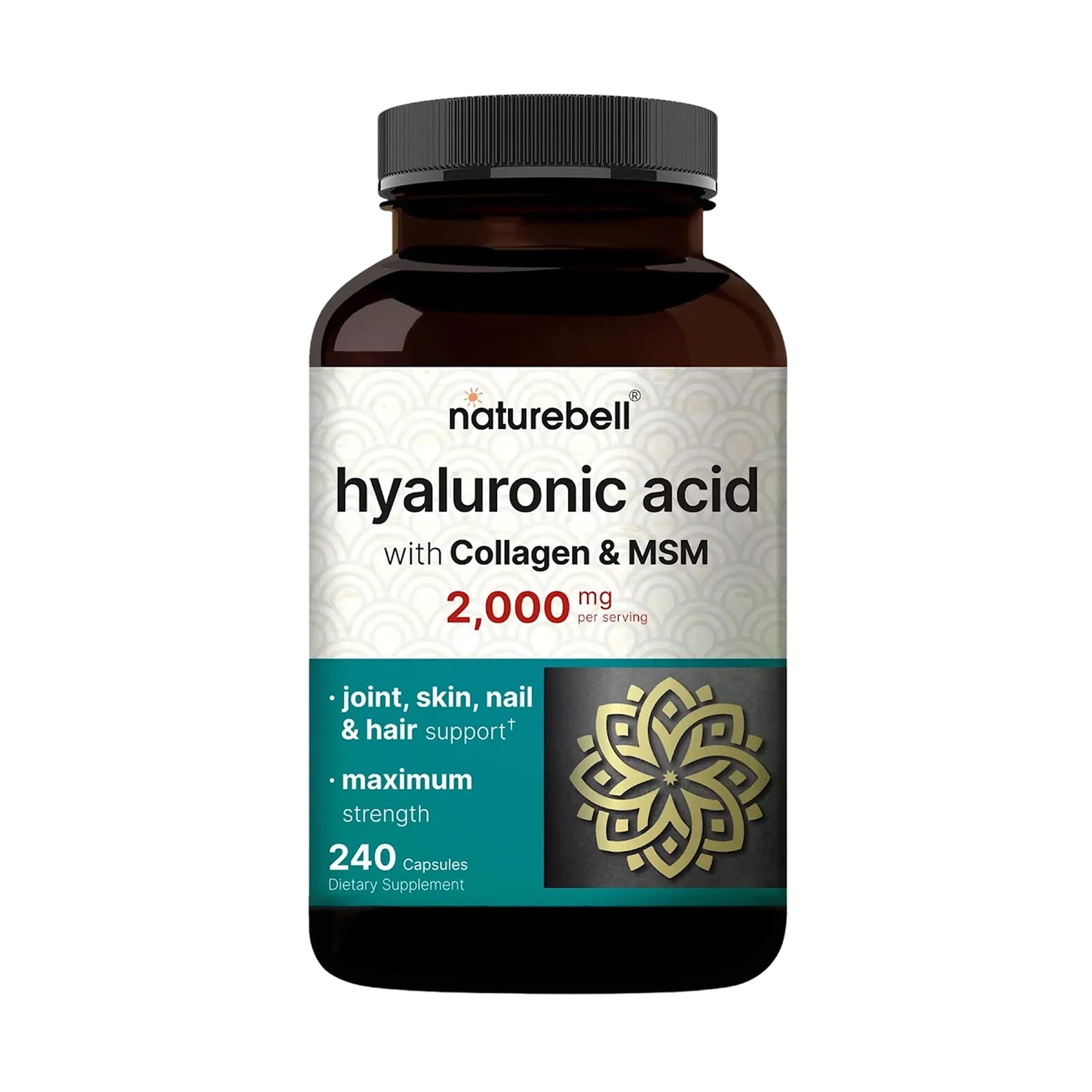 NatureBell Hyaluronic Acid 2,000mg with Collagen & MSM