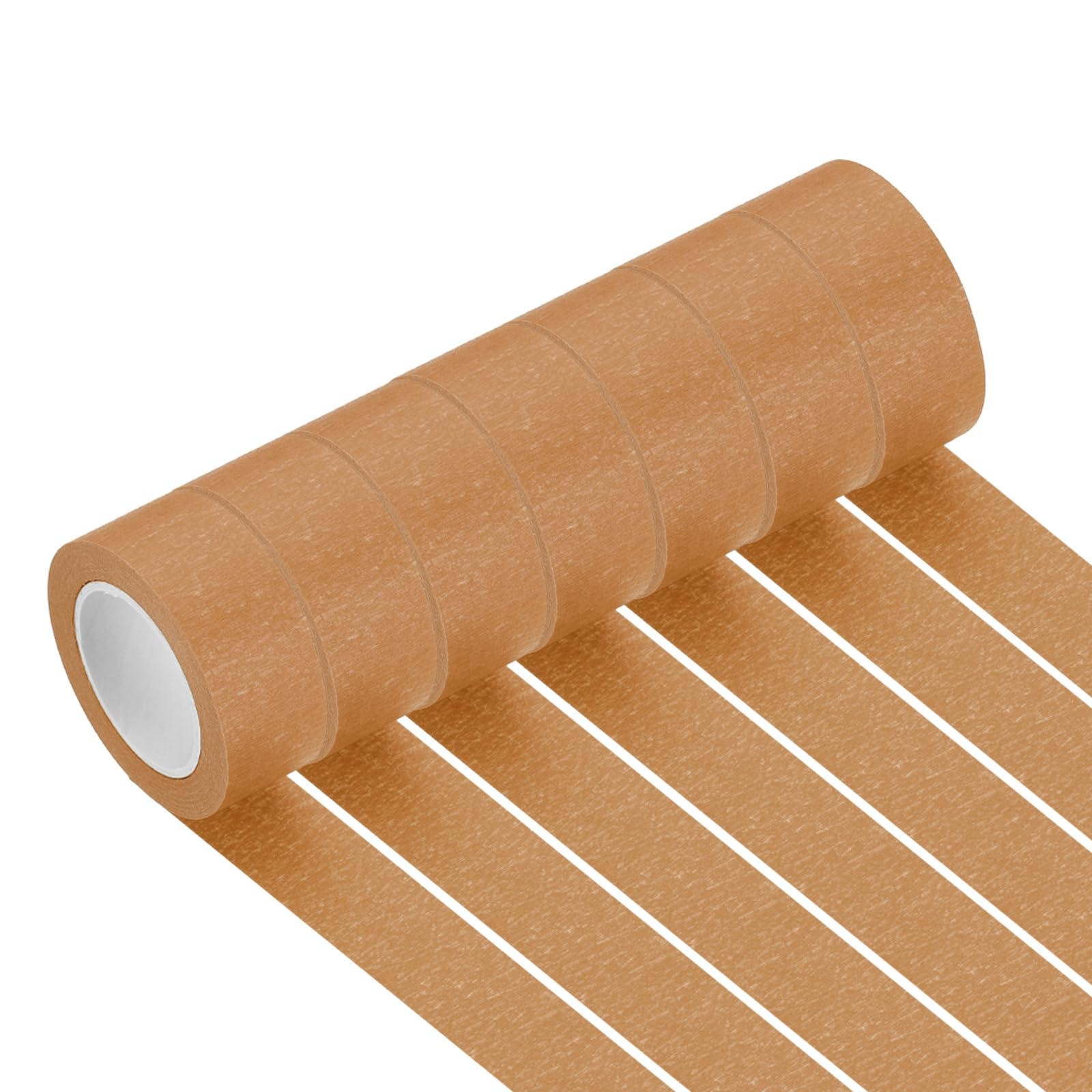 PATIKIL Coffee Masking Tape 25mm x 13Meter, 7 Rolls Color Code Labeling Painters Tape for Arts Crafts Wall Painting Science Lab Organizing