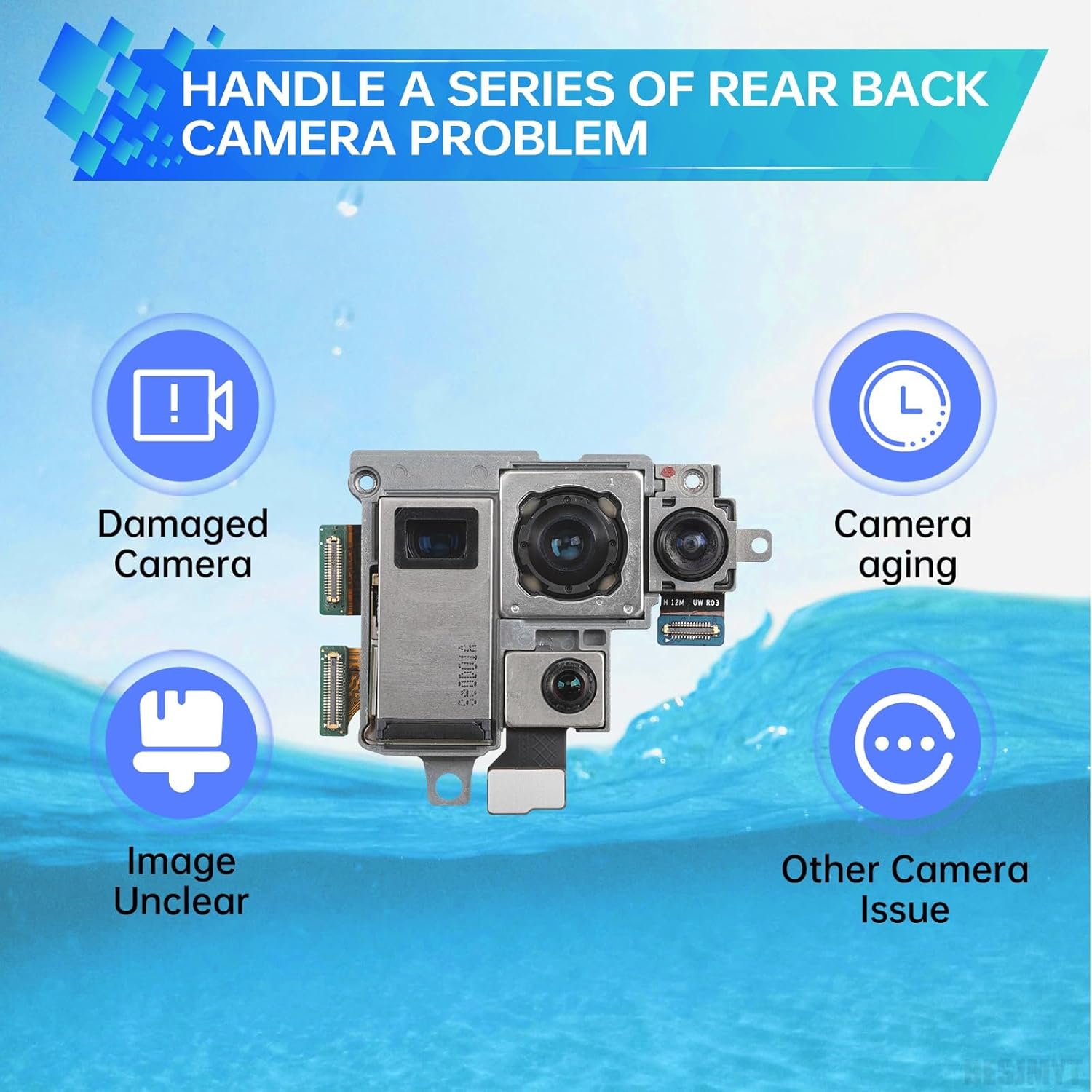 for Samsung Galaxy S20 Ultra 5G Back Camera Replacement Rear Main Camera Module Part Repair for Samsung s20ultra 5g SM-G988U SM-G988U1