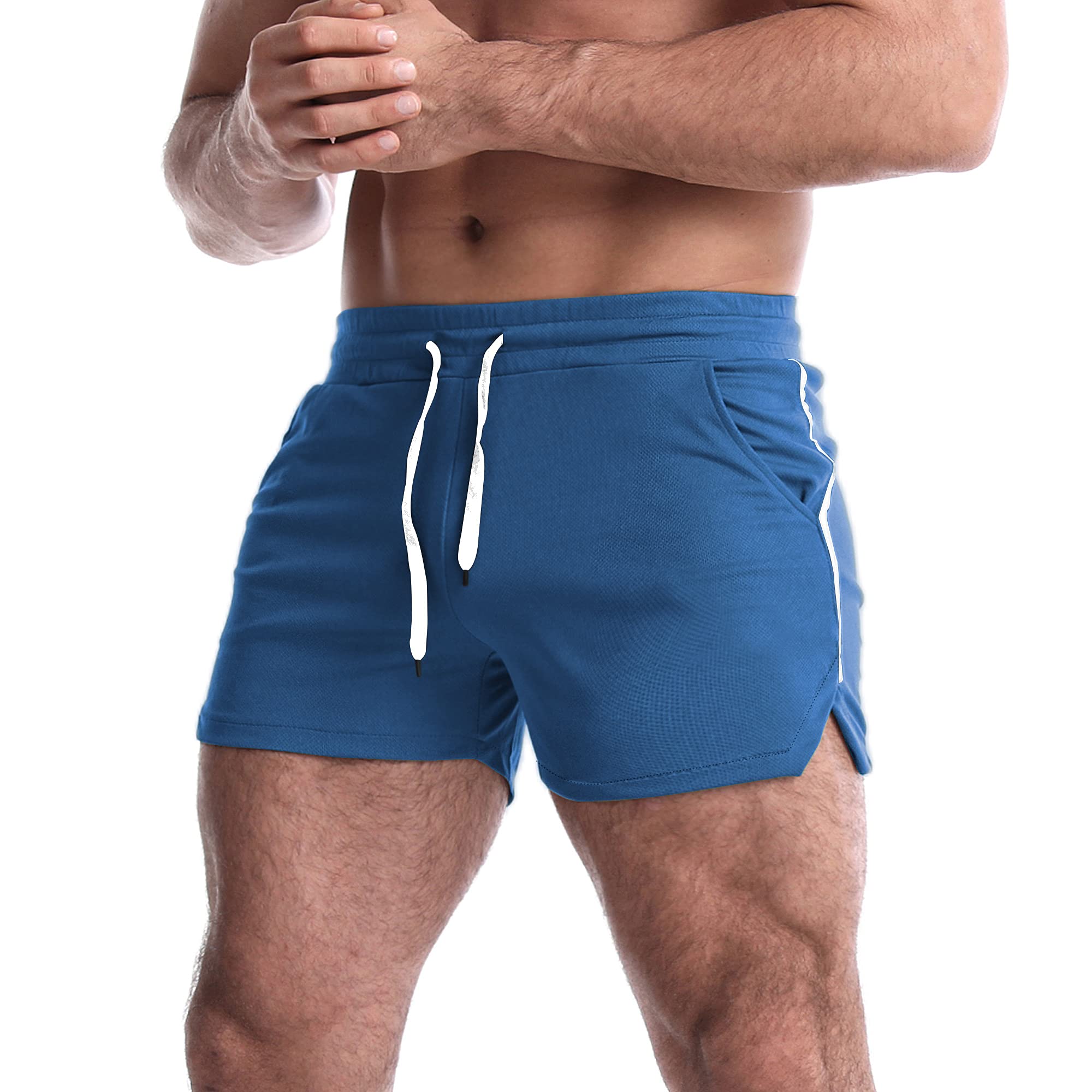 EVERWORTH Men's 5 Inch Inseam Workout Shorts Athletic Gym Shorts Bodybuilding Short Shorts Casual Running Shorts