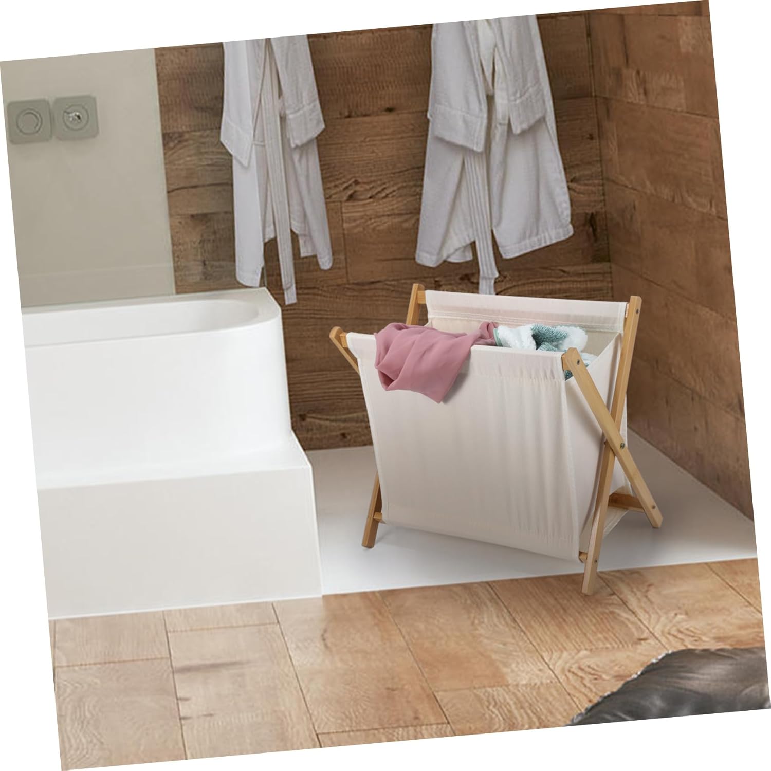 Foldable Household Laundry Hamper Large Capacity Storage Basket for Dirty Clothes Books Organizer Practical Space-saving Home Use