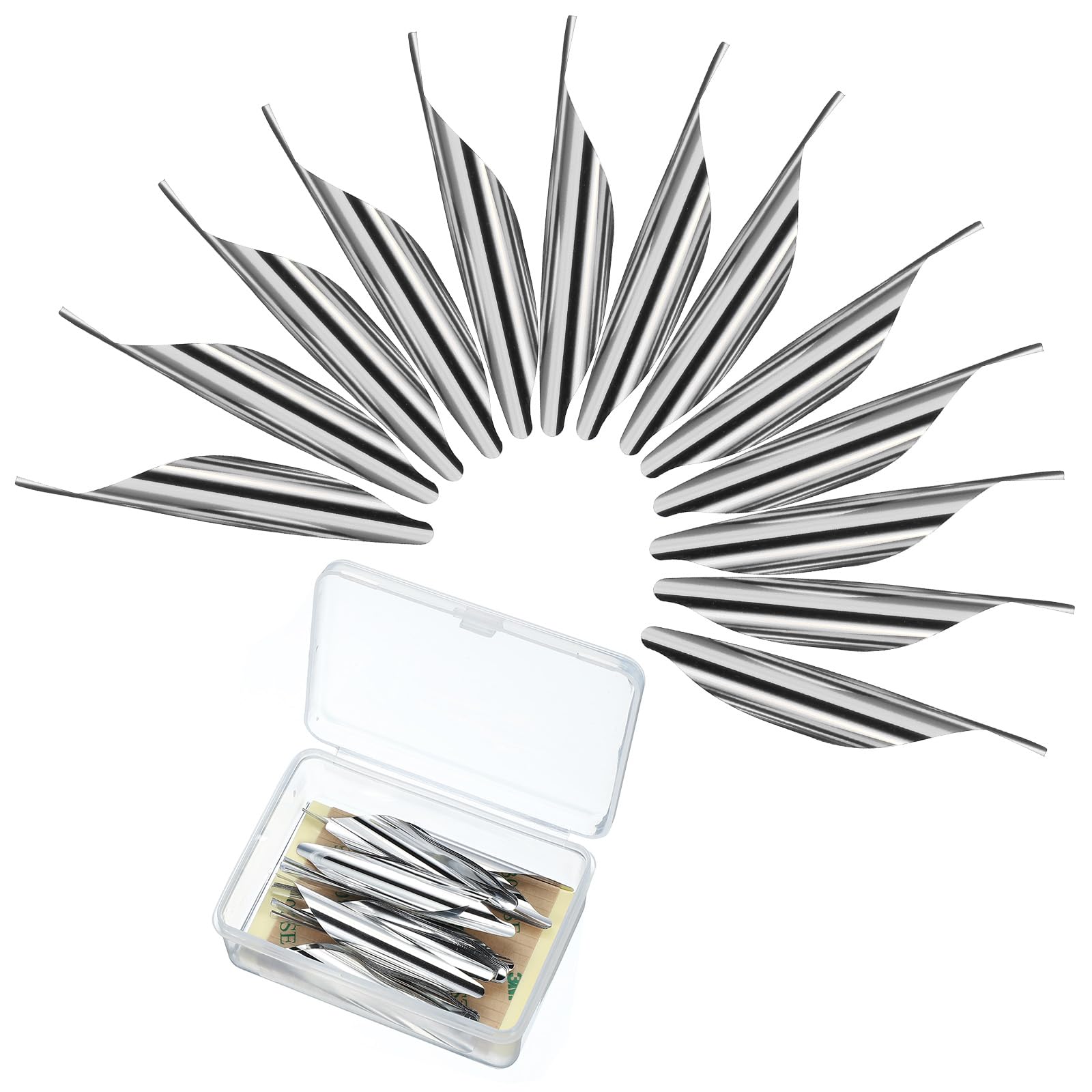PATIKIL Plumes d'Archerie à Rotation à Droite, Lot de 50 Plumes en Plastique de 1,8 Pouces pour Flèches d'arc de Bricolage, Argent