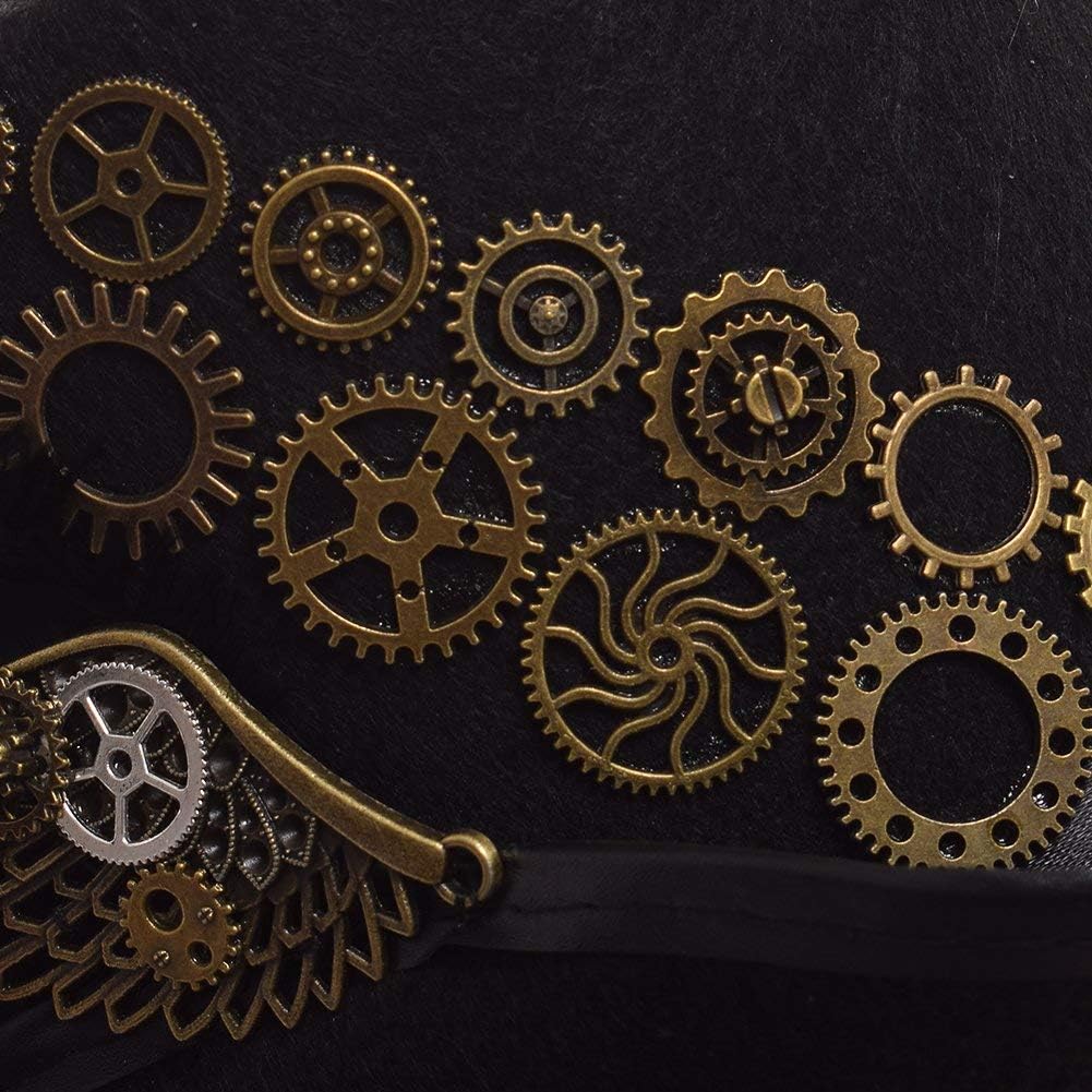 GRACEART Unisex Steampunk Top Hats with Goggles for Women Men - Image 5