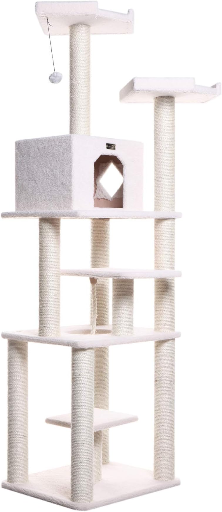 Cat Tree Model B7801, Alabaster, 32"(L)X27"(W)X78"(H)