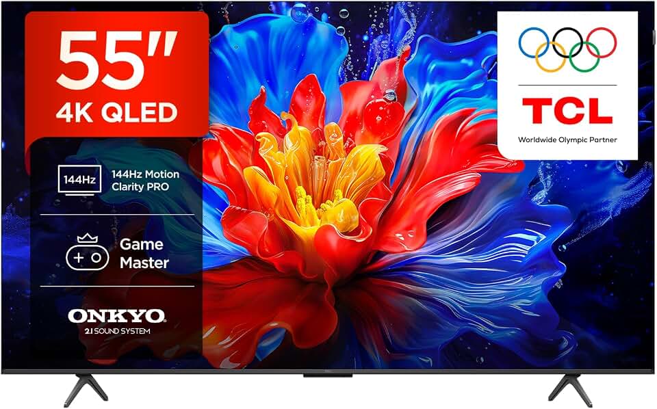 TCL 55P8K Téléviseur QLED 4K HDR UHD Smart Google TV