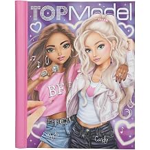 Depesche 13722 TOPModel My BFF Colouring Book with LED and Sound, with More than 40 Pre-Printed Pages to Design, Set Including Paper, Stencil, Stickers and More