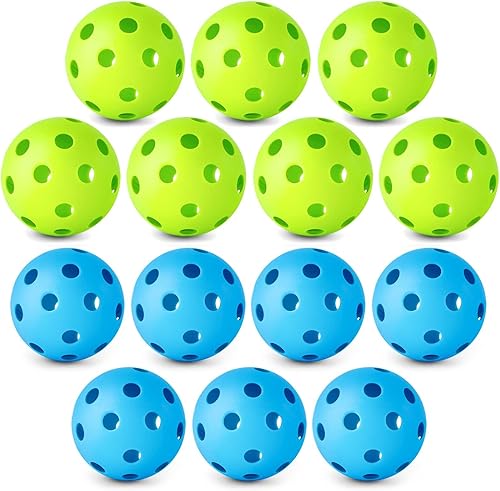 Vista 72 de Coopay Paquete de 14/48 pelotas de práctica de béisbol, bolas de entrenamiento de plástico, bolas de softball huecas ligeras para golpe