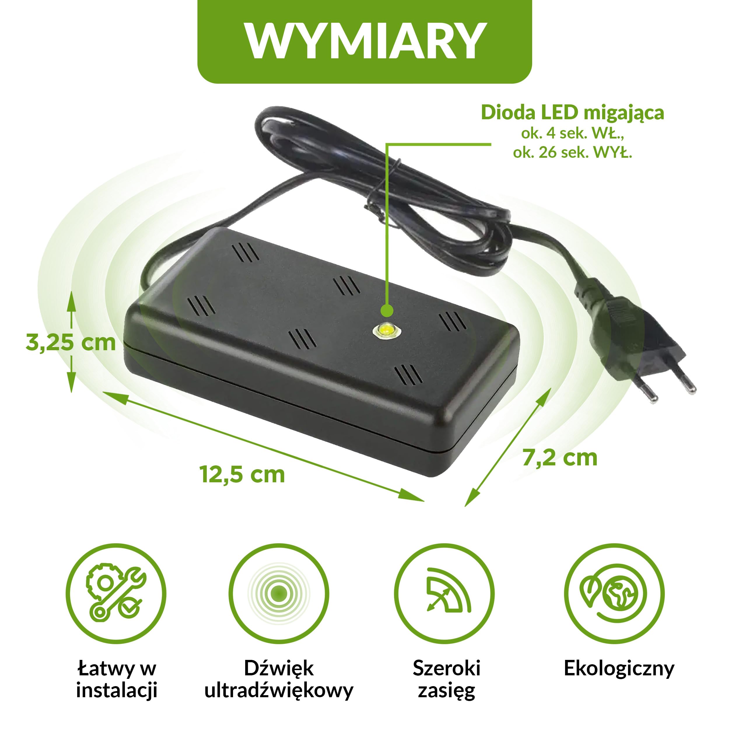 ISOTRONIC Odstraszacz kun, myszy i szczurów – Ultradźwięki i światło LED – Do domu, garażu i na strych – Skuteczna ochrona przed gryzoniami – Zasięg 50 m² (3 sztuka)