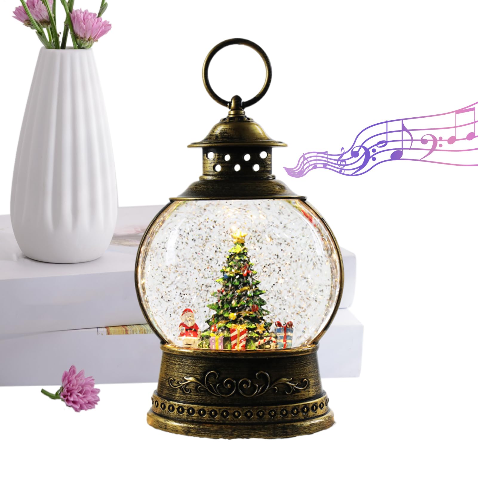 Globo di Neve Musicale Natalizio Decorazione per le Feste a Batteria e USB | Globo di Neve Musicale Scintillante Decorazione Per Interni E Esterni, Feste In Famiglia, Riunioni, Camera Da , Soggior