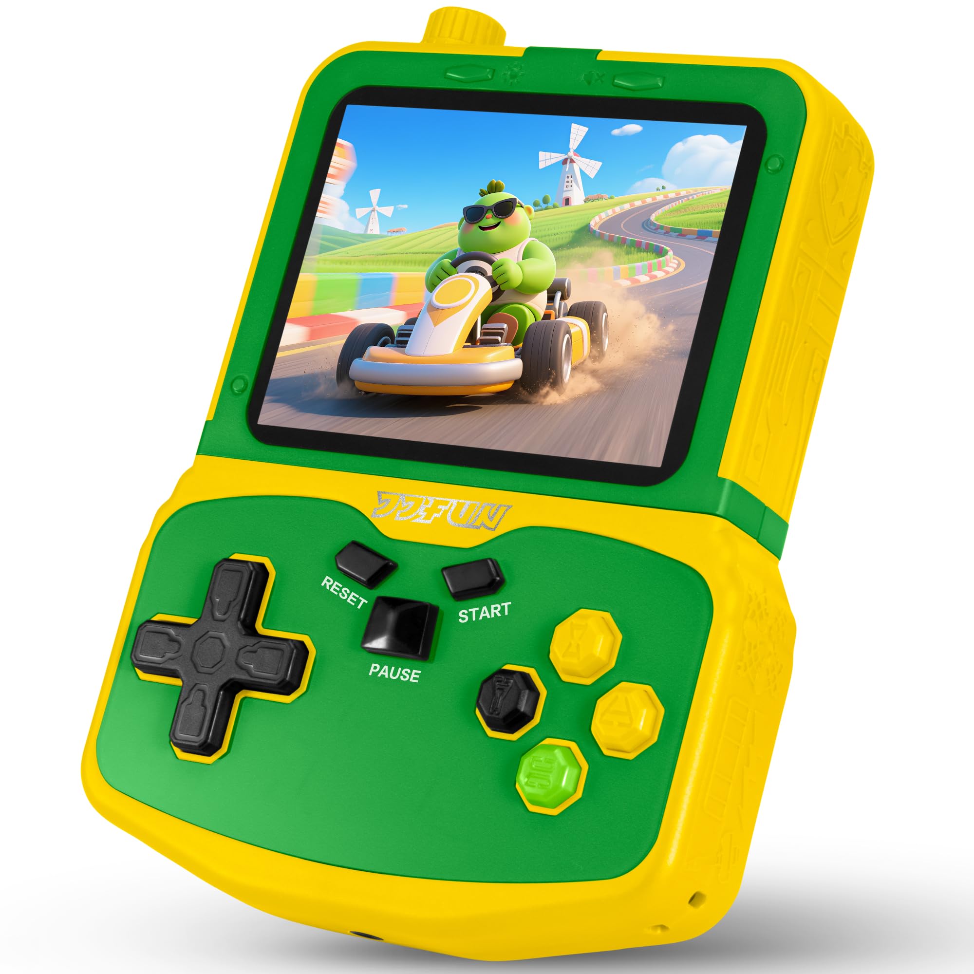 Kids Handheld Video Game Player, 220 Preloaded Classic Games, Portable Plug & Play Retro Game Console with 3.5'' Screen & Rechargeable Battery, No Ads, Mute Function for Travel-Green