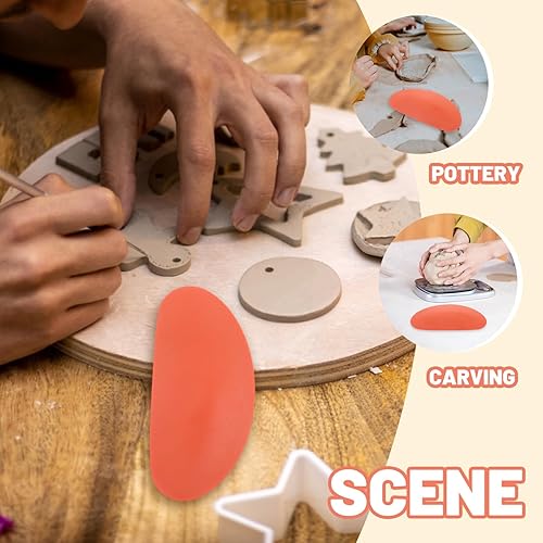 Miniatura 7 de EXCEART Costillas suaves para cerámica, herramientas de cerámica de silicona suave para hacer manualidades suaves y formas mientras se eliminan las