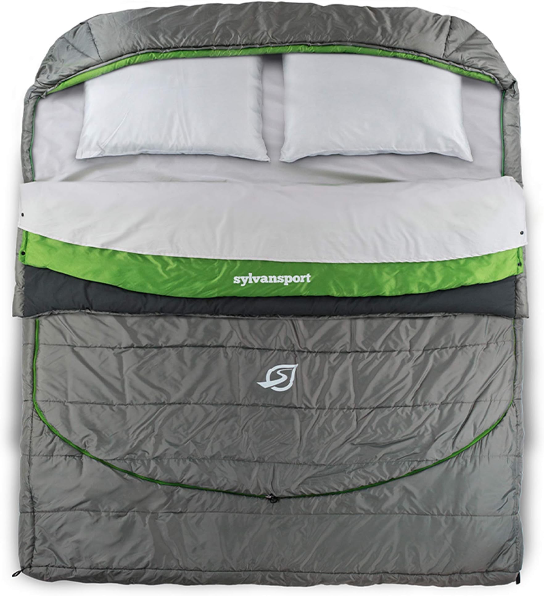 SylvanSport Cloud Layer Sleeping Bag for Adults - Adjustable Layers for 3-4 Season use - Integrated Cotton Sheet