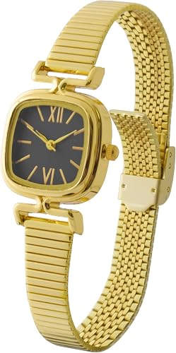Digitime Lds Mesh Square Watch [Gold]