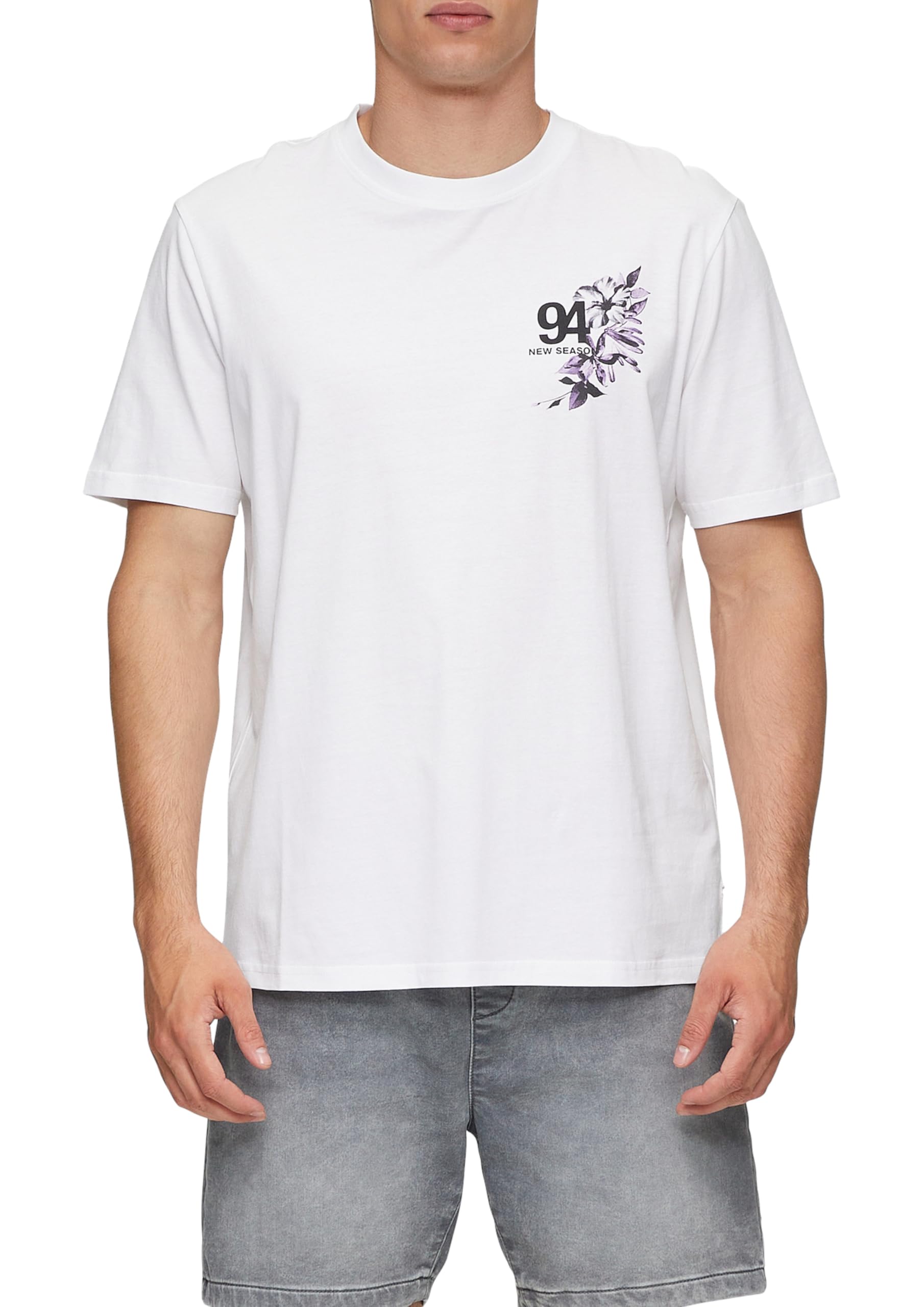 QS Men's T-Shirt, White 01d0, S