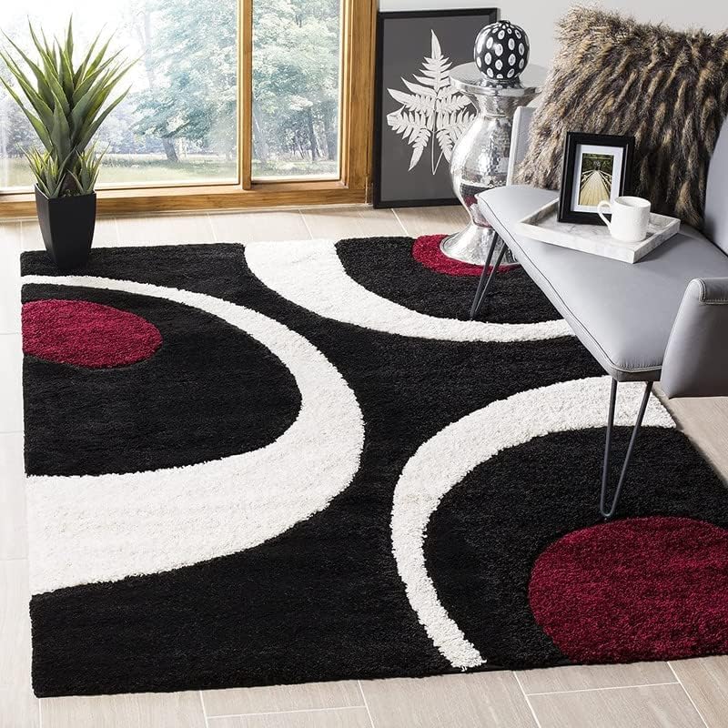 Image of Carpet for Hall | Carpet for Living Room |3X5 FEET Rugs for Bedroom | Carpet | Rug for Living Room | Carpet & Rugs for Home Decor | Carpet for Bedroom Floor (Multi Black White)