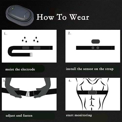 Miniatura 6 de Monitor de frecuencia cardíaca, correa de pecho recargable, detector de sensor de frecuencia cardíaca portátil, Bluetooth 5.0, ANT+, seguimiento de