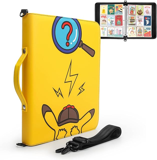 YINKE Card binder Compatible with Pokemon Card, Holds Up to 720+ Cards with 40 Premium 9-Pocket Page, Hard Organizer