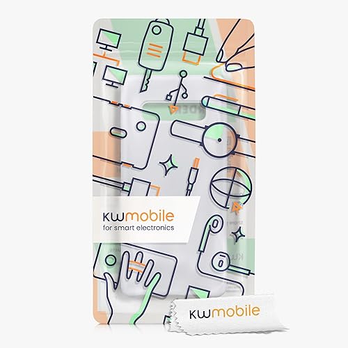 Miniatura 7 de kwmobile Funda compatible con Samsung Galaxy S10 PlusS10+ - Funda de silicona TPU con acabado suave, color blanco mate