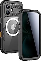 Vista 35 de Lanhiem Funda magnética para iPhone 17 Pro Max, IP68 impermeable, a prueba de polvo, compatible con Magsafe, protector de pantalla integrado, cuerpo