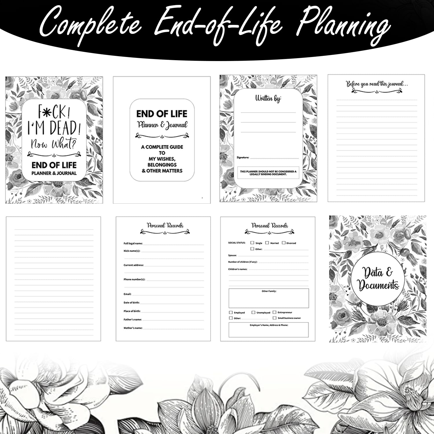 End of Life Planner, I'm Dead Now What Notebook - Image 4