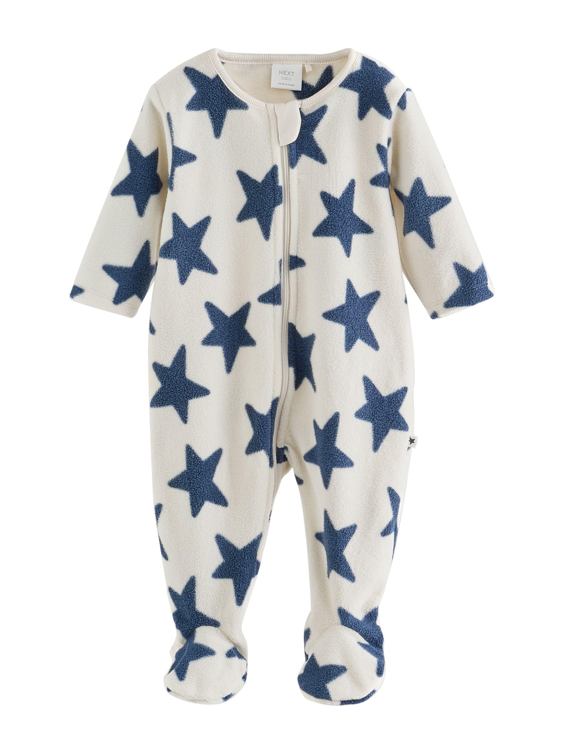 NEXT Bambini Confezione da 4 Tutine Bebè in Micropile con Zip bidirezionale