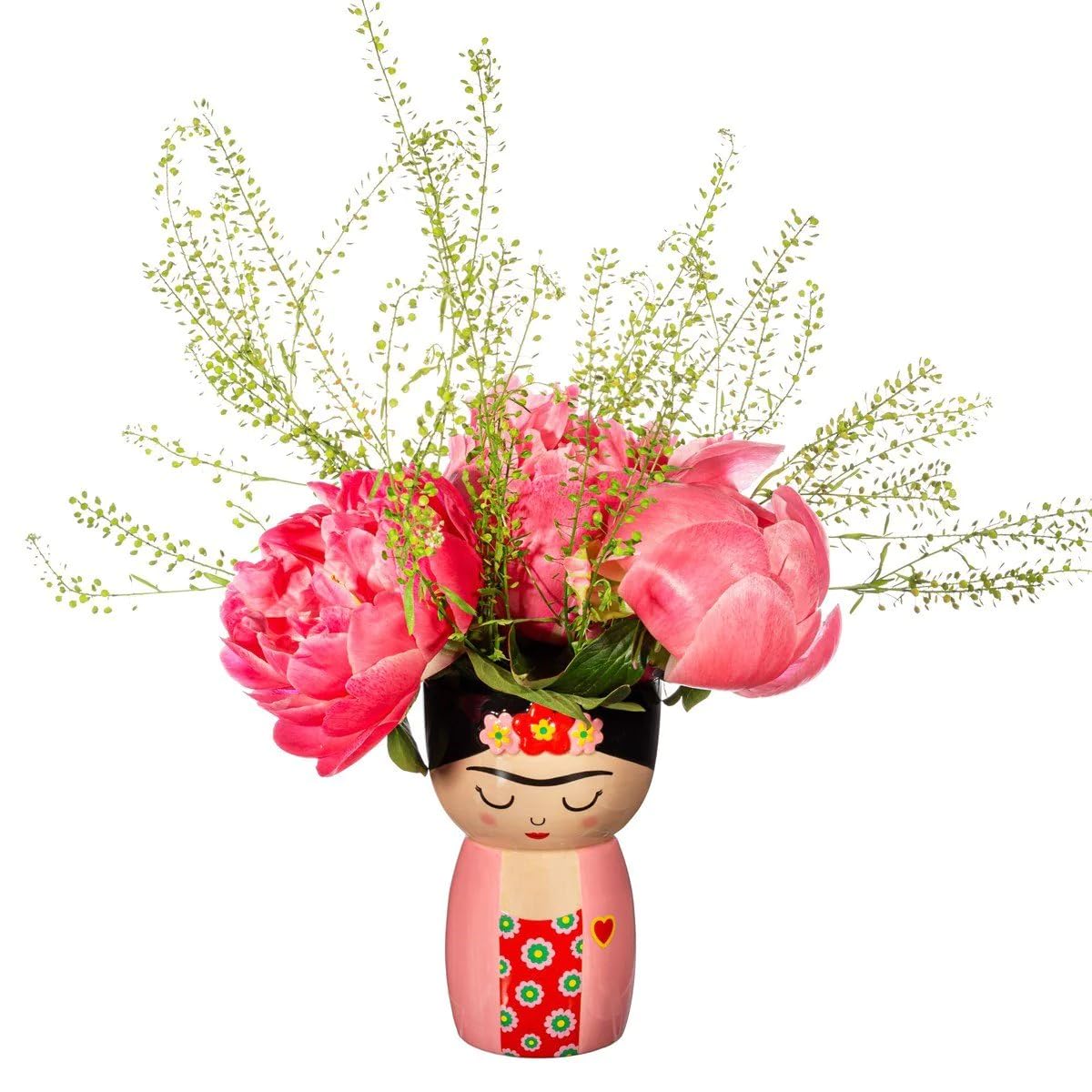 Sass & Belle Frida Body Shaped Vase Small, Red, Pink, Green, Yellow - Image 2