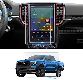 BSTW Compatible with 2023 2024 2025 Ford Ranger Limited Wildtrak X Platinum Raptor Navigation Protective Film 12 Inch Ford SYNC 4 Nano Screen Protector 6H Scratch-Resistant Ford Ranger 2024