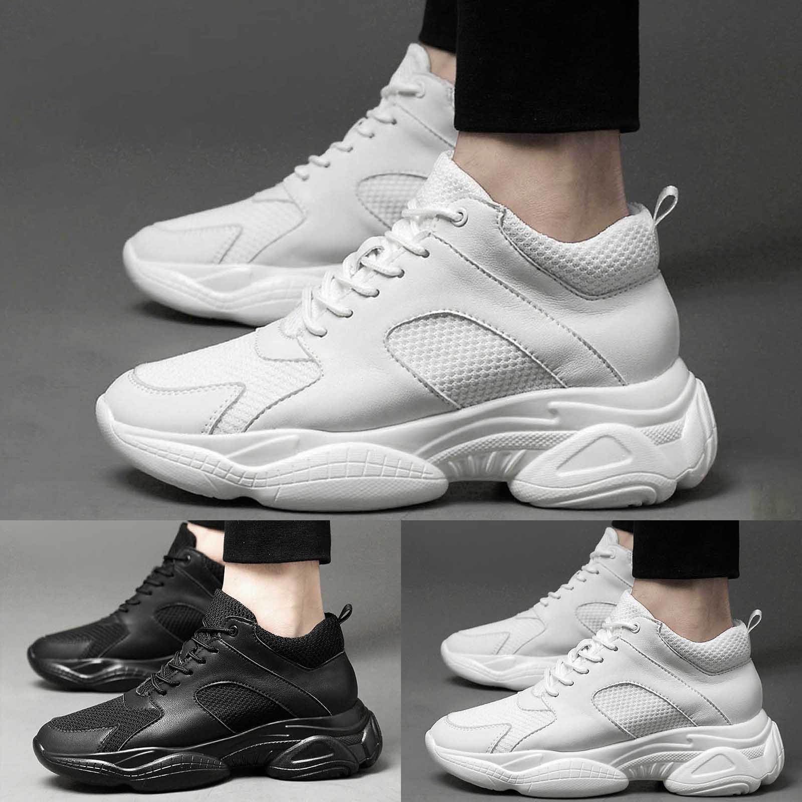 Elevate Shoes - Zapatillas de deporte para hombre, 8 cm, invisibles, con cordones de malla, ligeras, transpirables, para fitness al aire libre