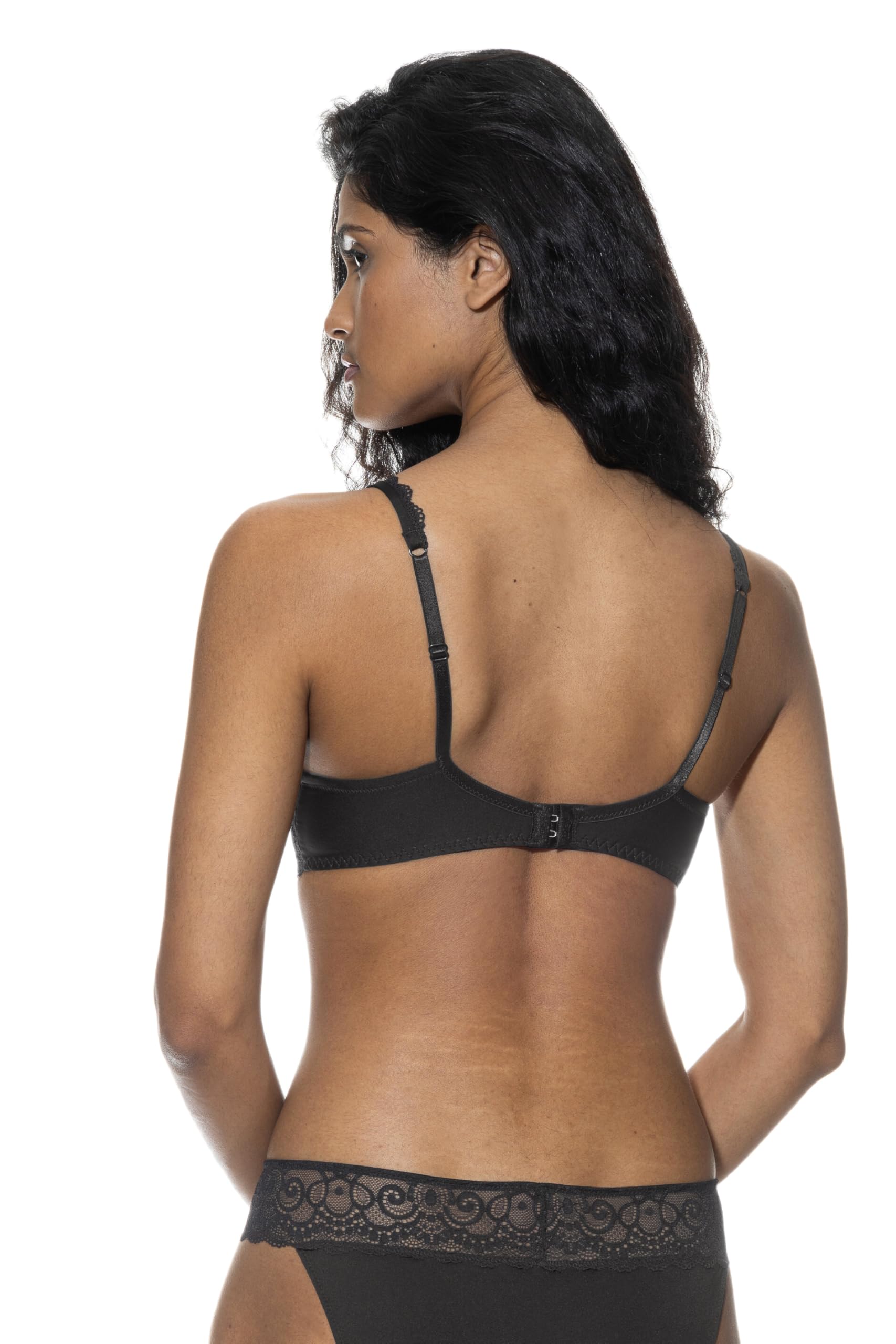 Mey Damen Bi-Stretch-BH mit Bügel Serie Amorous | Schalen-BH mit Cup, gepolstert, Mit Bügel, Spitze im vorderen Unterbrustband, Zierträger, Haken-Ösen-Verschluss