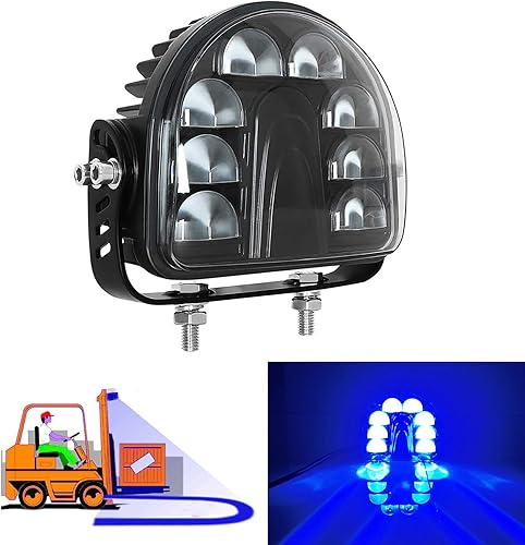 Miniatura 11 de Luz de Seguridad LED de 5.4 Pulgadas para Montacargas Luz Roja de 25W DC10-80V para Zona de Arco 1 Pieza Arco rojo y amarillo de 25 W