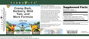 Cramp Bark, Barberry, Wild Yam, and More Formula - 450 mg (100 Capsules, ZIN: 512472)