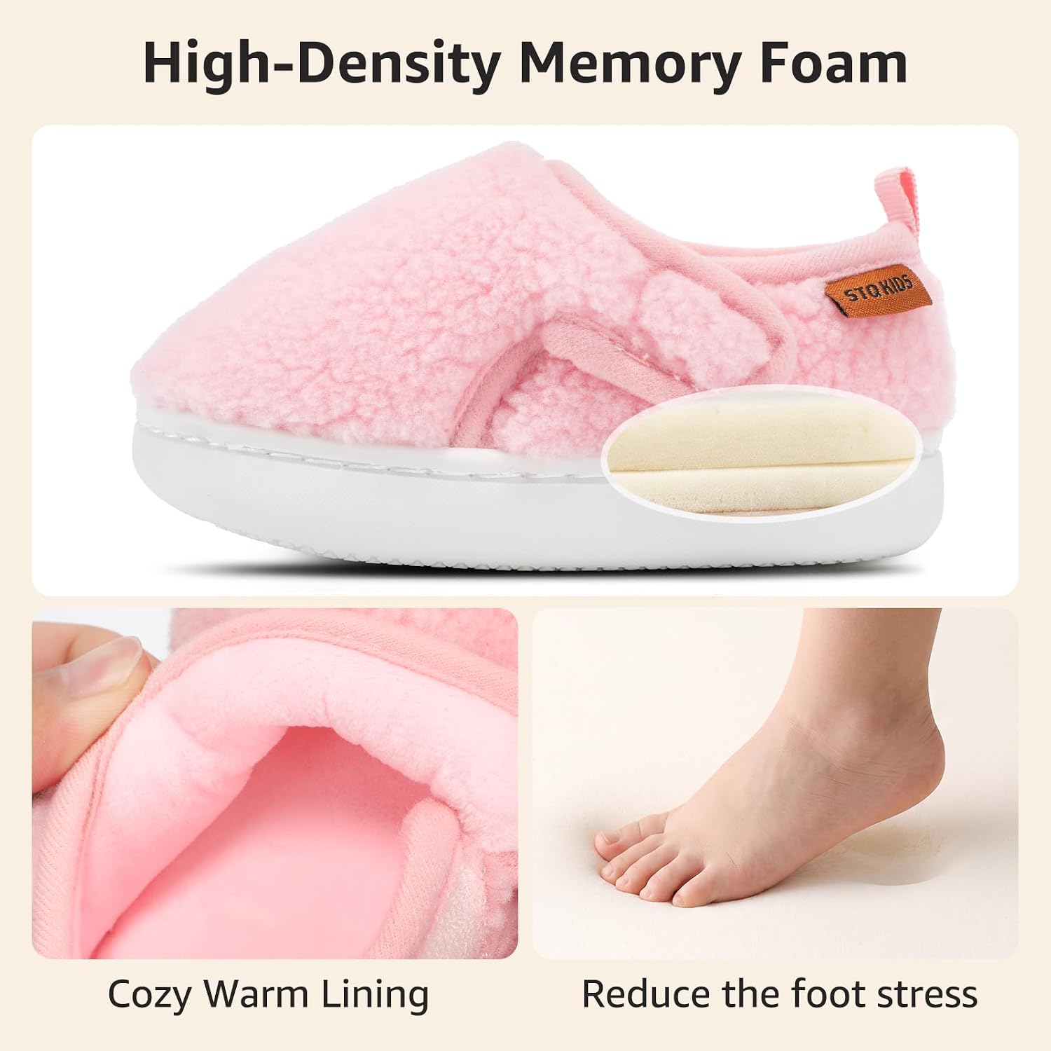 STQ KIDS Toddler Boys Girls Winter House Slippers
