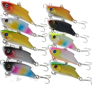 OHF ルアーセット シンキングバイブレーション ルアー フックカバー付き シーバス ブラックバス ヒラメ マゴチ タチウオ サゴシ ワラサ 5.5センチ10グラム 10個セット