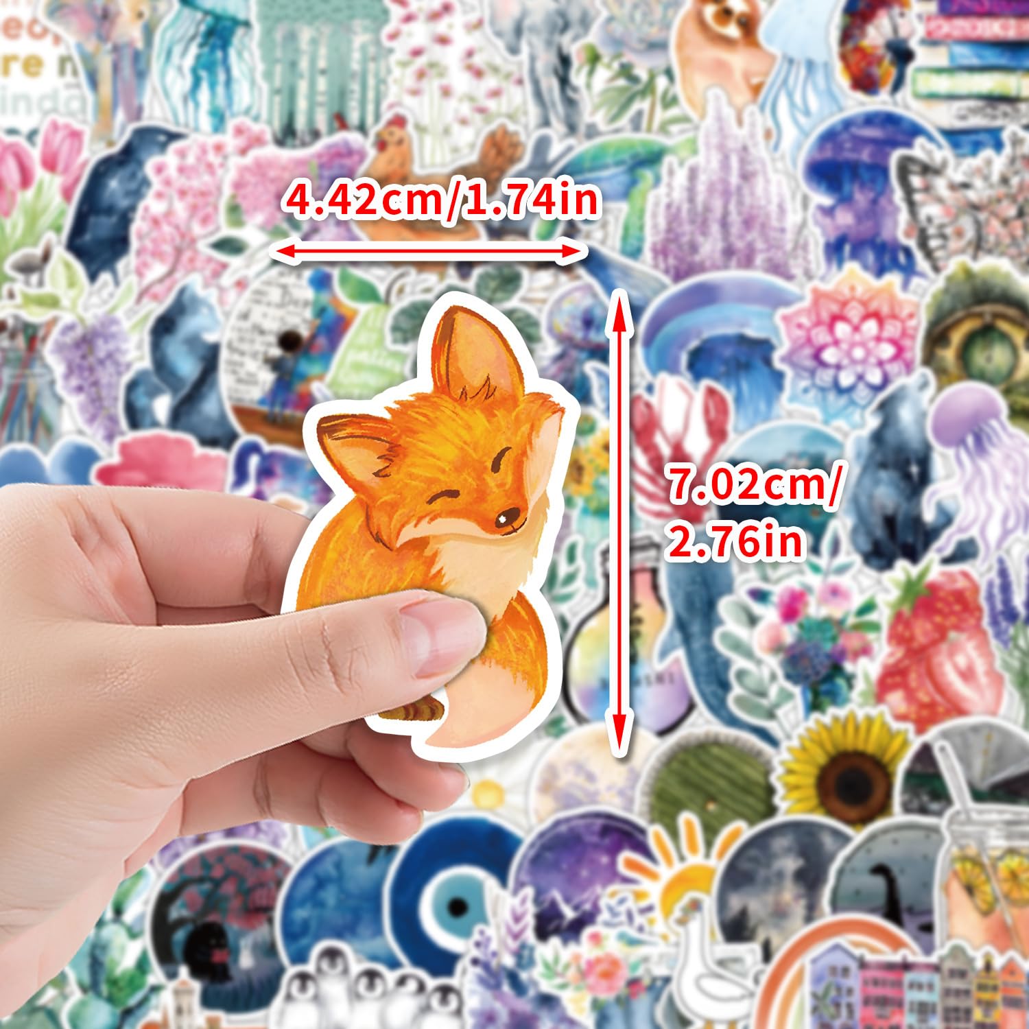 100 Pcs Ocean Stickers for Kids Teens Adults Boys Girls Gift,Ocean Animal Stickers Pack for Laptop,Skateboar,Luggage,Car,Bike - Image 2