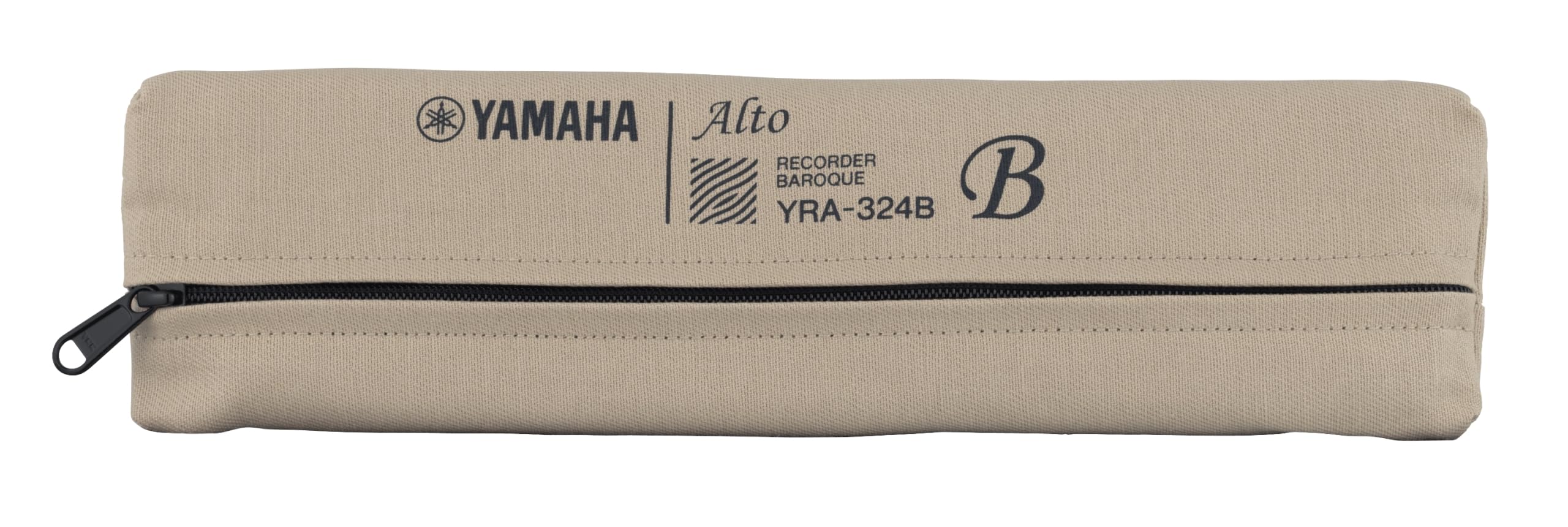Yamaha YRA-324B Altblockflöte in F-Tonart, barocke Griffweise, Doppellöcher, dreiteilige Konstruktion, simuliertes Ebenholz-Finish