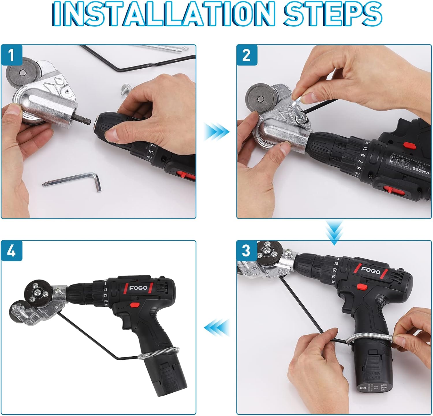 Electric Drill Plate Cutter Attachment/Adapter | Upgraded Metal Nibbler, DIY Sheet Metal Knife for Cutting Iron, White Sheet, Steel, Copper, Aluminum