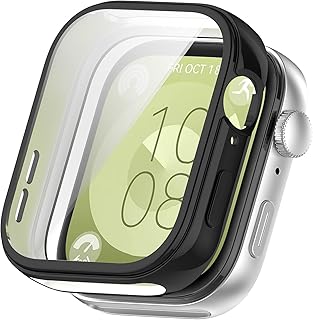 جراب حماية من Next Store متوافق مع ساعة هواوي فيت 3 - غطاء ناعم البولي يوريثين الحراري المقاوم للصدمات- واقي شاشة شامل شامل- أسود