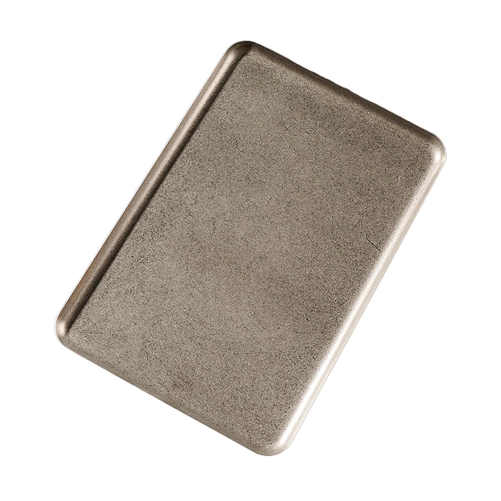 Vintage Square Food Plate Stainless Steel Platter for Steak Desserts Cake Serving Tray Dishwasher Safe Dinnerware for Home