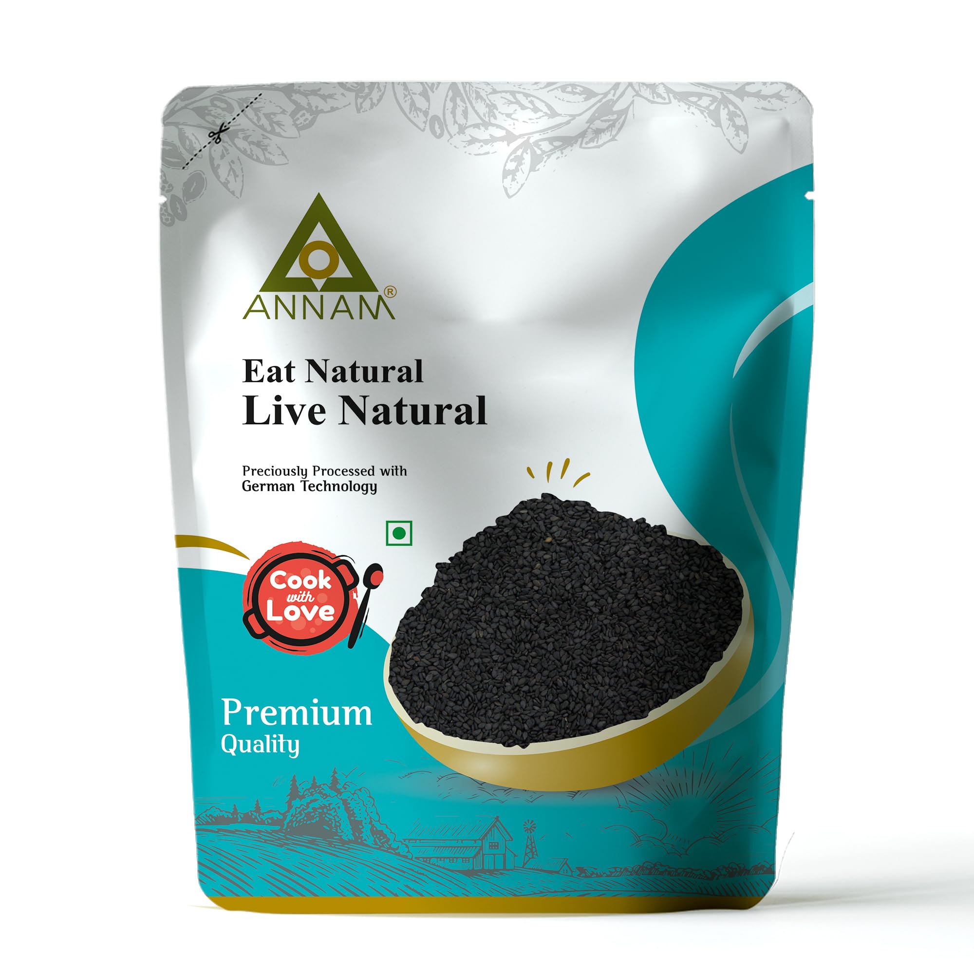 ANNAM Natural Premium Black Sesame Seeds | Kaale Til | Kaale Tal - 900gm (B095C4D5J4) Amazon Price History, Amazon Price Tracker